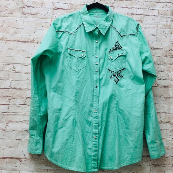 rock 47 women's western shirts